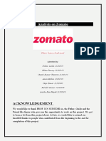 Report On Zomato