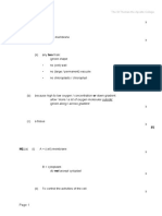 b1 Cell Structure and Transport Mark Scheme