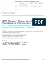 NEET Chemistry Chapter Wise Mock Test - Classification and Periodicity of Elements - CBSE Tuts