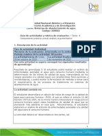 Guía de Actividades y Rúbrica de Evaluación - Unidad 3 - Tarea 4 - Componente Práctico Virtual Análisis Argumentativo