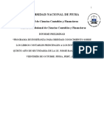 Informe Preliminar de Responsabilidad Social Universitaria