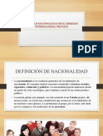 La Doble Nacionalidad en El Derecho Internacional Privado