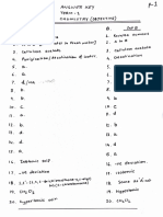 Answer Key (A, B) Chemistry Mid Term - 1