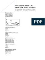 Soal UAS Bahasa Inggris Kelas 3 SD Semester 1