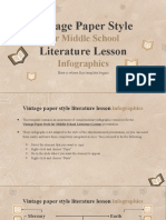 Vintage Paper Style For Middle School Literature Lesson Infographics