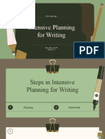 Intensive Planning For Writing