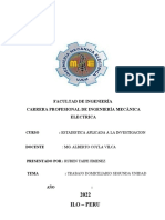 Ejercicios Propuesto de Estadistica Aplicada A La Investigacion