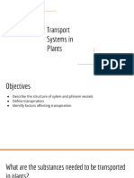 Transport in Plants and Movement of Water in Plants