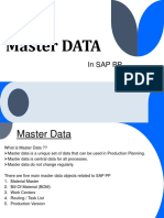 Master Data SAP PP