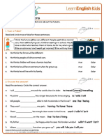 Grammar Practice Will Future Predictions Worksheet