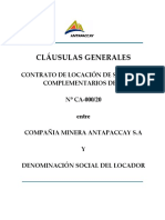 Apéndice A1 Proforma de Contrato - Antapaccay - Outsourcing