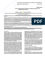 Antimigraine Activity of Methanolic Extract of Abroma Augusta L. in Laboratory Animals