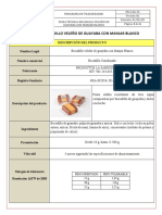 Ficha Técnica BOCADILLO VELEÑO DE GUAYABA CON MANJAR BLANCO