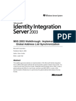 MIIS 2003 GAL Synchronization Step by Step