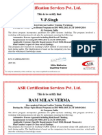 RICO ASR IQA Certificates