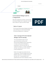 Government Budget and Its Components