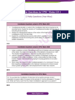 Constitution Questions in UPSC Mains GS 1 2013 2021