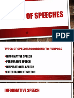 Types of Speeches