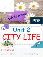 Grade 9 (NE) - Unit 2 City Life