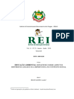 Educação Ambiental: Refletindo Sobre Aspectos: Históricos, Legais E Sua Importância No Contexto Social