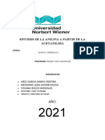 Sintesis de La Anilina A Partir de La Acetanilida