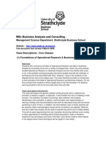 MSC Business Analysis and Consulting: Management Science Department, Strathclyde Business School