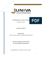 Nivel Salarial, Ahorro e Inversión en Nuestro País