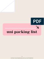 Eam Uni Packing List