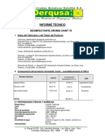 Informe Tecnico Desinfectante Aromix Sanit 70