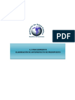 4.1 Elaboración de Anteproyecto de Presupuesto