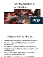 Community Mobalization & Participation