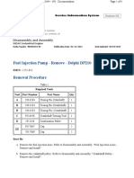 Fuel Injection Pump Remove Delphi