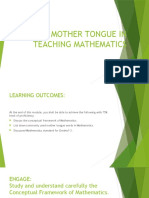 Use of Mother Tongue in Teaching Mathematics