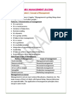 Business Management (Bcom-Juraz Short Note)