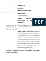 Interpone Proceso Constituional de Habeas Corpus Reparador.