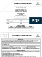 GC-PR-06 Procedimiento Calidad y Mejora