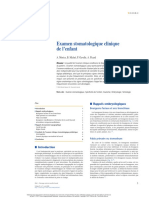 Examen Stomatologique Clinique de L'enfant: Rappels Embryologiques