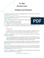 Formulae - Relations and Functions and Inverse Trigonometric Functions