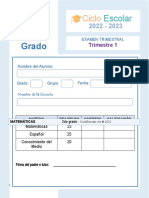 Examen Trimestral Segundo Grado BLOQUE1 2020 2021