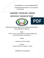 Esquema Del Proyecto de Grado 2021