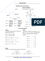 Trig Cheat Sheet