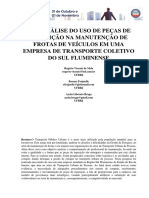 Uma Análise Do Uso de Peças de Reposição Na Manutenção de Frotas de Veículos em Uma Empresa de Transporte Coletivo Do Sul Fluminense