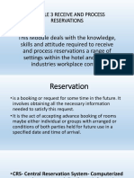 Module 3 Receive and Process Reservation