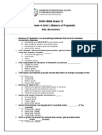 Worksheet 4 - Unit 5 - Balance of Payments