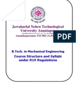 R19 B.tech - Mechanical Engineering Course Structure Syllabi