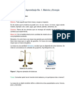 Unidad de Aprendizaje No 1. Materia y Energía