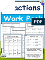 Grade 5 Fractions Work Pack Preview