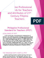 Philippine Professional Standards For Teachers and Attributes of 21st Century Filipino Teachers