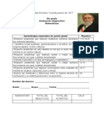 Evaluación Diagnóstica Matemáticas