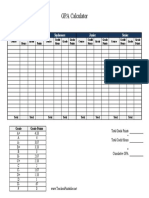 Grade Point Average Calculator